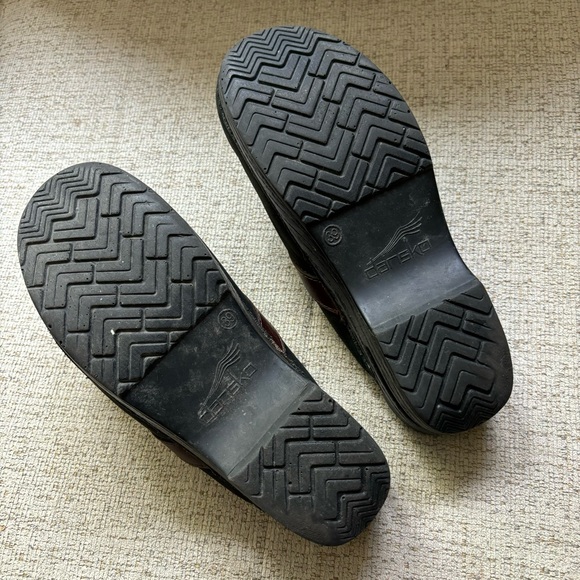 Dansko clogs Shandi black brown leather tassel comfort size 39 US 8.5/9 - Picture 6 of 6